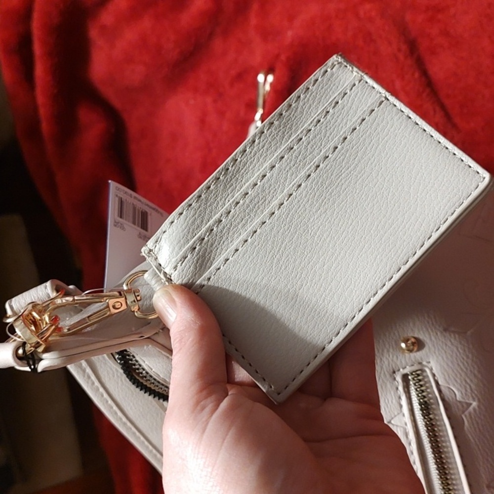 Adrienne Vittadini NWT taupe vegan leather shoulder/crossbody bag $190 retail - Picture 14 of 16